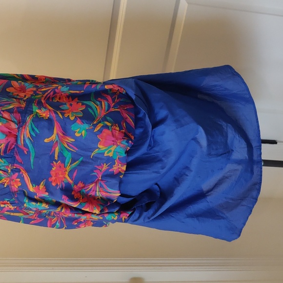 J Crew, Squareneck midi dress, Ruffles Brilliant Blue Dark Peo, Boho Size 6 - Picture 15 of 16